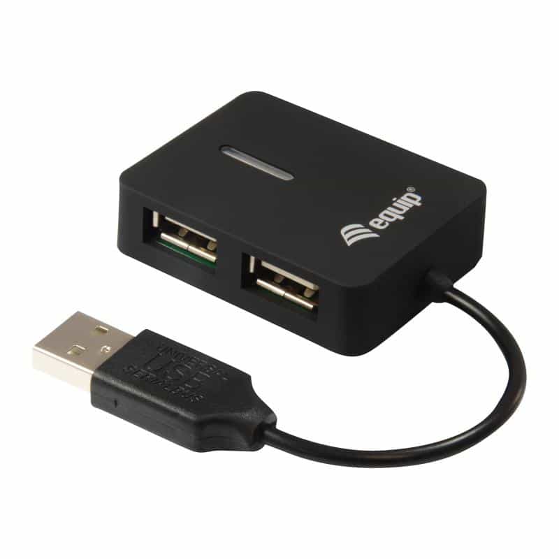 EQUIP USB-Hub 4Port Reise-USB Hub, schwarz