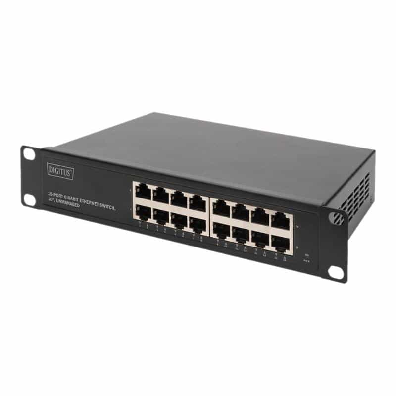 DIGITUS 16-Port Gigabit Ethernet Switch 10" unmanaged