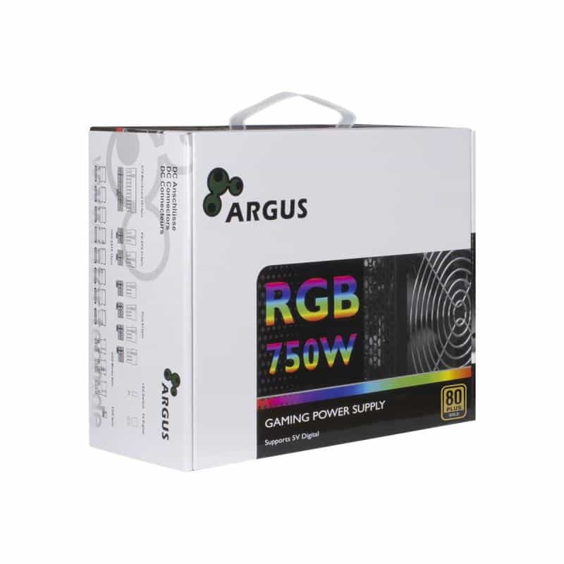 INTERTECH INTER-TECH RGB-750CM II ATX Netzteil 140mm Luefter aktiv-PFC 2x 6+2 6x S-ATA 21 helle LED