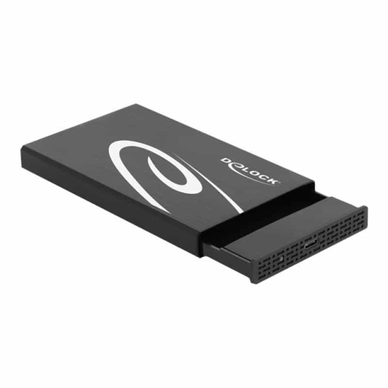 DELOCK Externes Gehäuse für 6,35cm 2,5Zoll SATA HDD/SSD mit SuperSpeed USB 10 Gbps USB 3.1 Gen 2