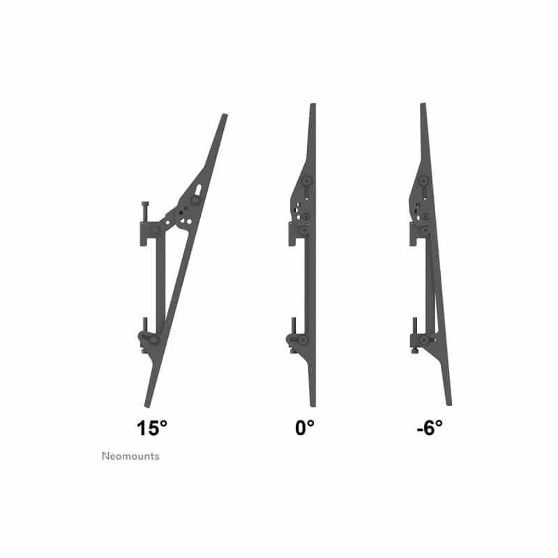 NEOMOUNTS PRO Flat Screen Menu Board Wall Mount - (3 x horizontal) / 32-55" / Black/silve