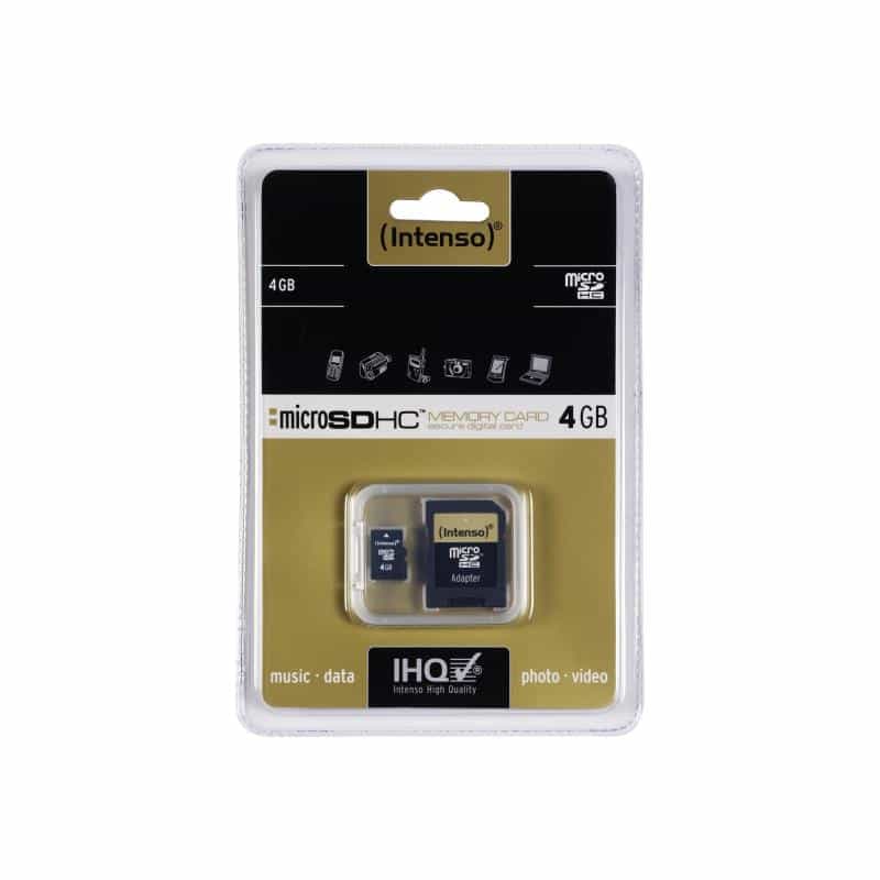 SD microSD-Card SDHC Intenso 4096MB inkl. SD Adapter