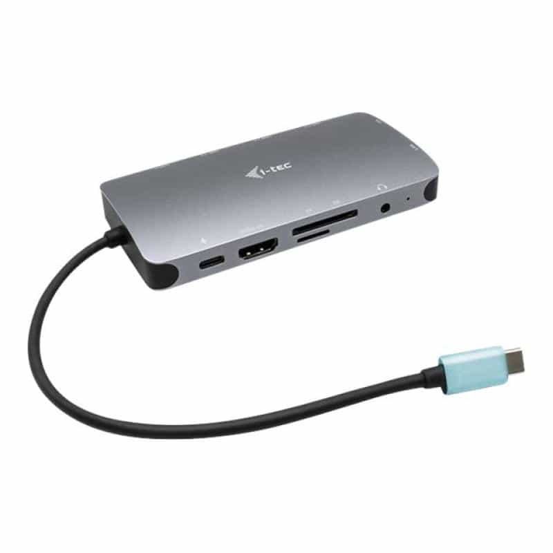 I-TEC USB-C Metal Nano Dock 1xHDMI 1xVGA 1xSD Kartenleser 1xmicroSD Kartenleser 1xGLAN