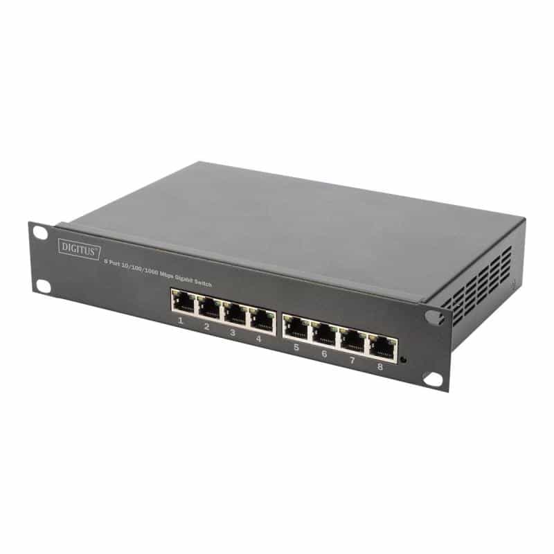 DIGITUS 8-Port Gigabit Ethernet PoE+ Switch 10" L2+ Managed