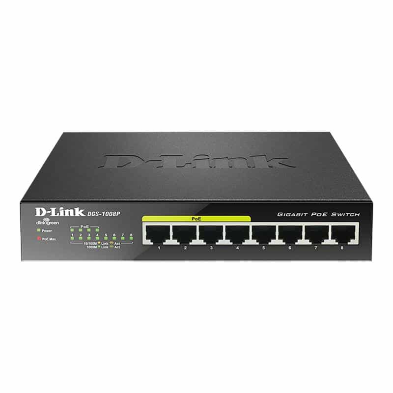 D-LINK DGS 1008P - Switch - nicht verwaltet - 4 x 10/100/1000 (PoE) + 4 x 10/100/1000 - Desktop - Po
