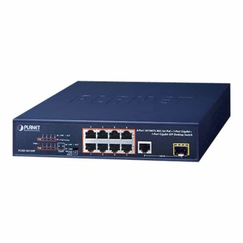 PLANET TECHNOLOGY Planet FGSD-1011HP Gigabit Ethernet (10/100/1000) Energie Über Ethernet (PoE) Unte