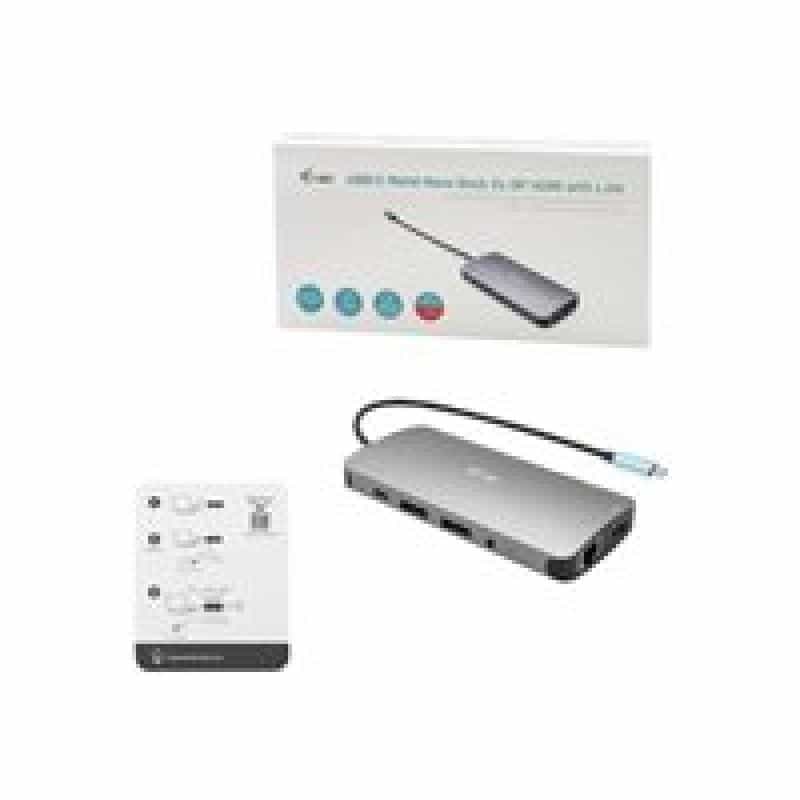 I-TEC USB-C Metal Nano 3x Display Docking Station mit 100W PD