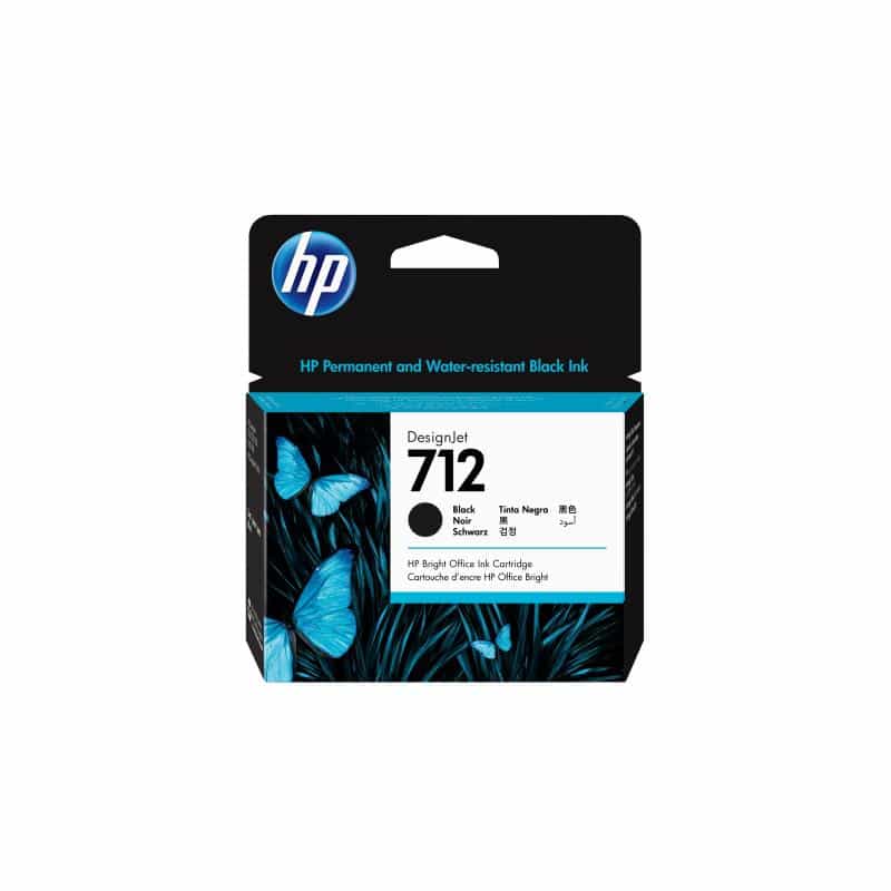 HP 712 80-ml Black DesignJet Ink Cartridge