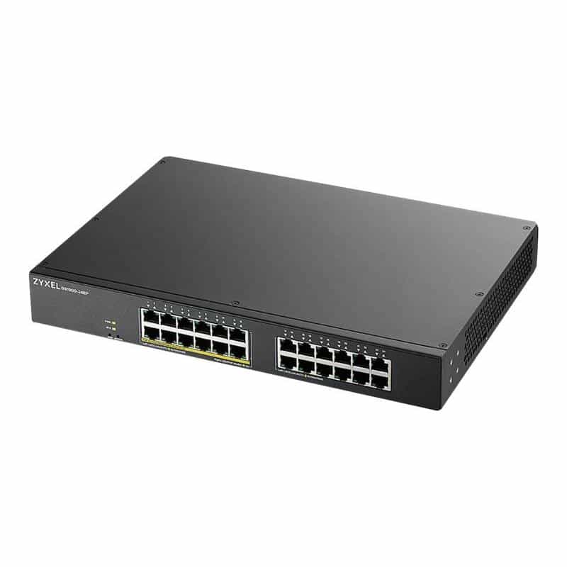 ZYXEL Switch 19" 24x GbE L2 GS1900-24HP 12x PoE+ Ports,130W