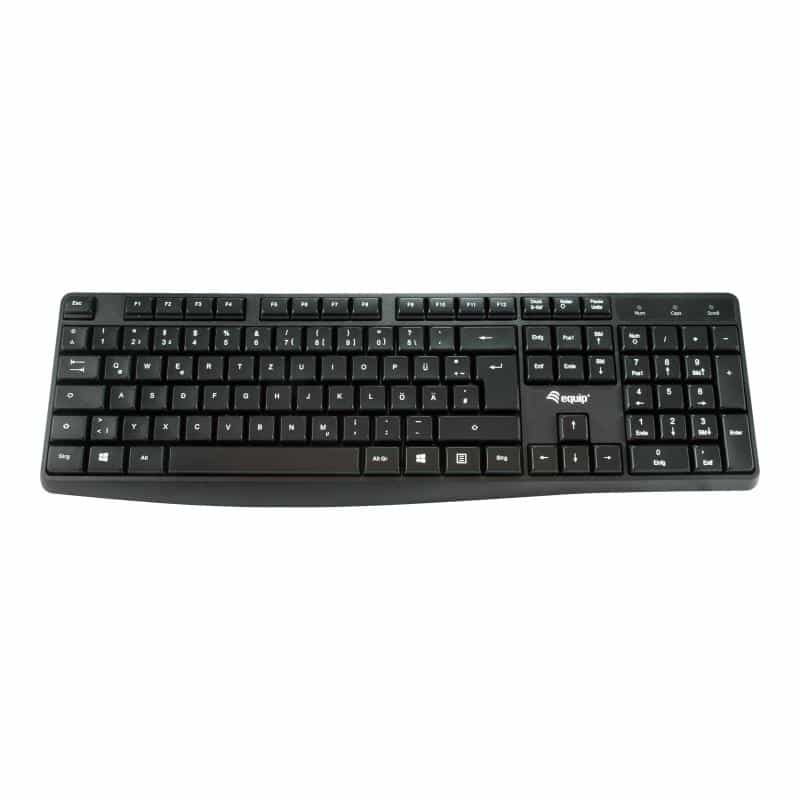 EQUIP Kabelgebundenes USB Keyboard, schwarz, Deutsch