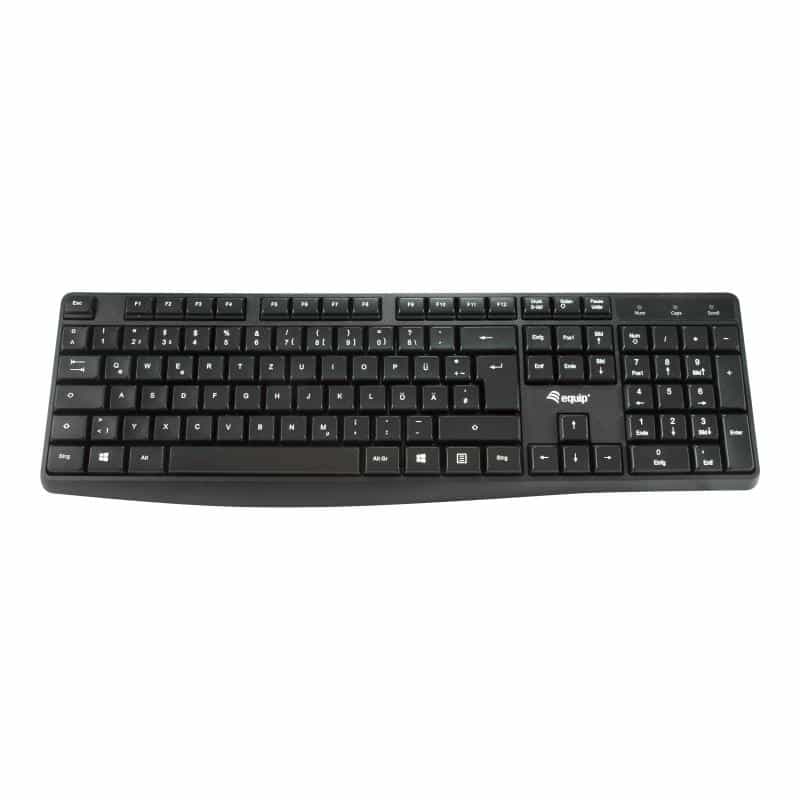 EQUIP Kabelgebundene USB Keyboard schwarz, Italien