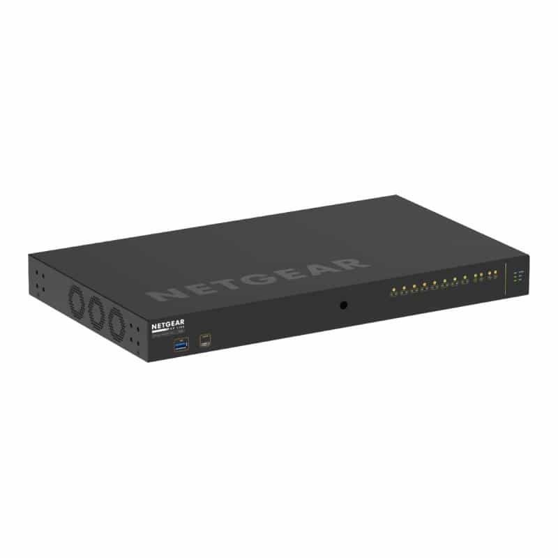 NETGEAR 12-Port AV Line M4250-10G2XF-PoE++ 8x1G Utra90 PoE++ 802.3bt 720W 2x1G 2xSFP+ Managed Switch