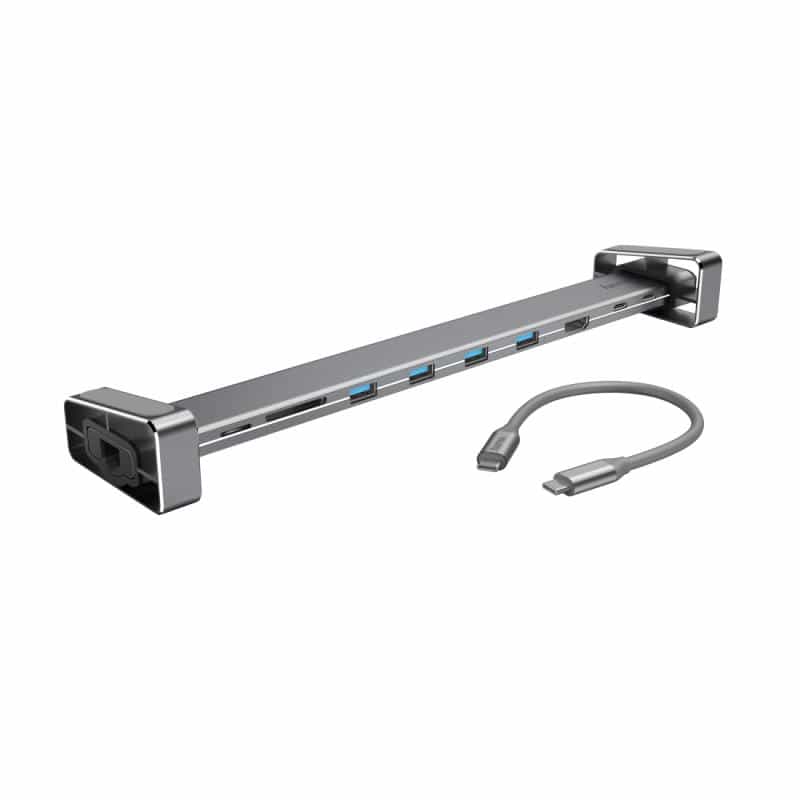 HAMA 9in1-USB-C-Docking-Station für 4x USB-A, USB-C, HDMIâ?¢, LAN, SD, microSD