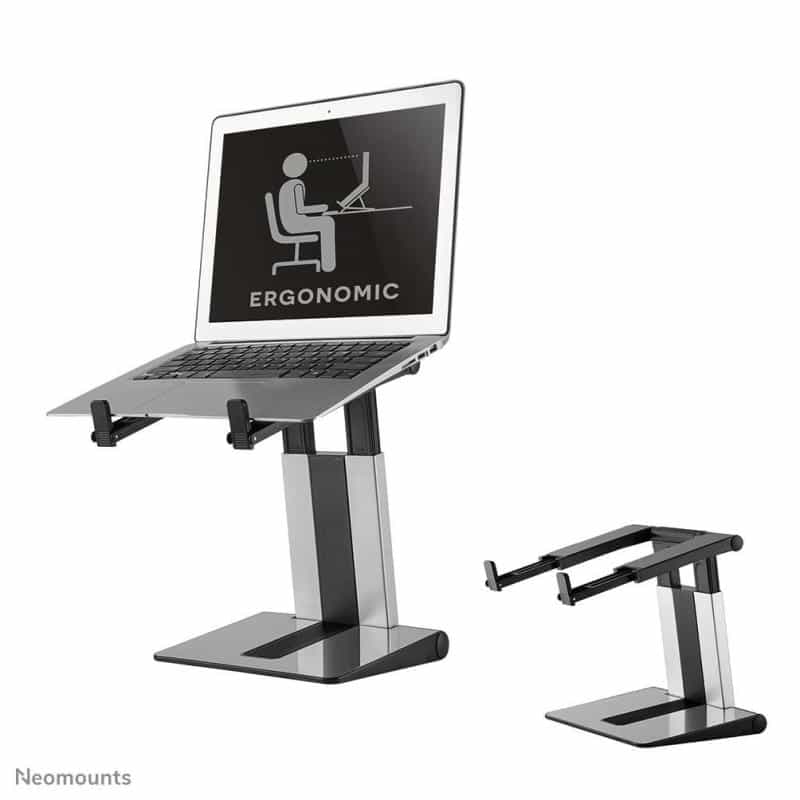 NEOMOUNTS faltbarer Laptop-Ständer - Silber/ schwarz
