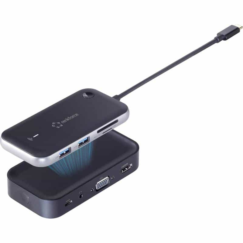 CONRAD Renkforce RF-4499450 USB-C? Mini-Dockingstation Passend für Marke: Universal drahtlose Bildüb