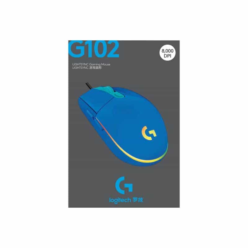 LOGITECH Gaming Mouse G102 LIGHTSYNC - Maus - Für Rechtshänder - optisch - 6 Tasten - kabelgebunden