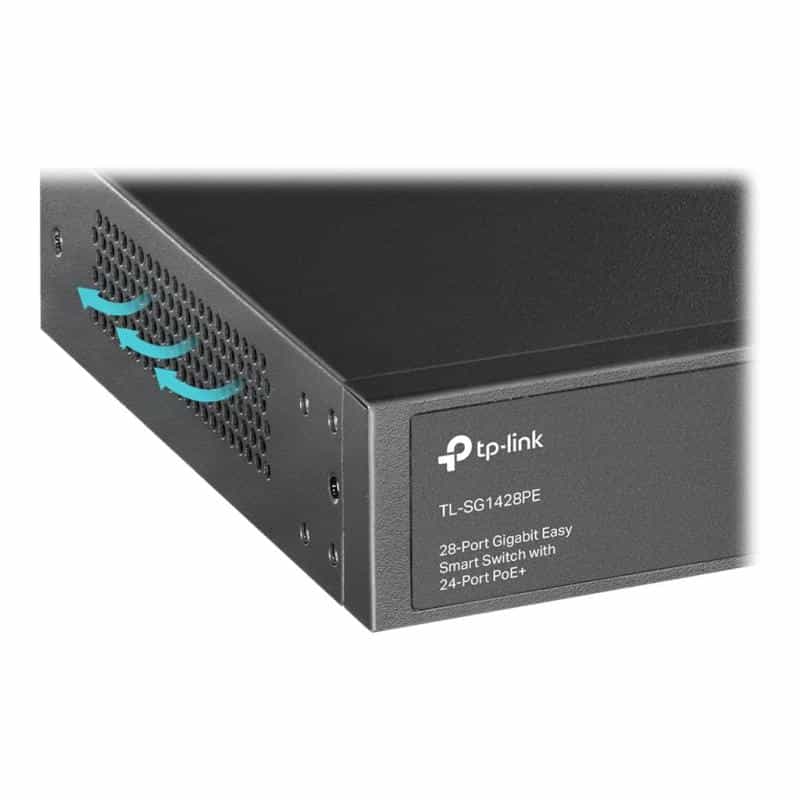 TP-LINK 28-Port Gigabit Easy Smart Switch with 24-Port PoE+