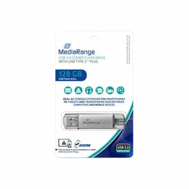 MEDIARANGE USB-Stick 128GB USB 3.1 combo mit USB Type-C