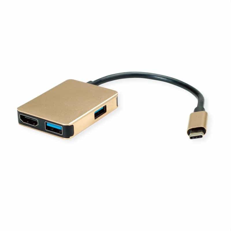 ROLINE GOLD USB Typ C Dockingstation, HDMI 4K, 2x USB 3.2 Gen 1, 1x PD (12.02.1120)