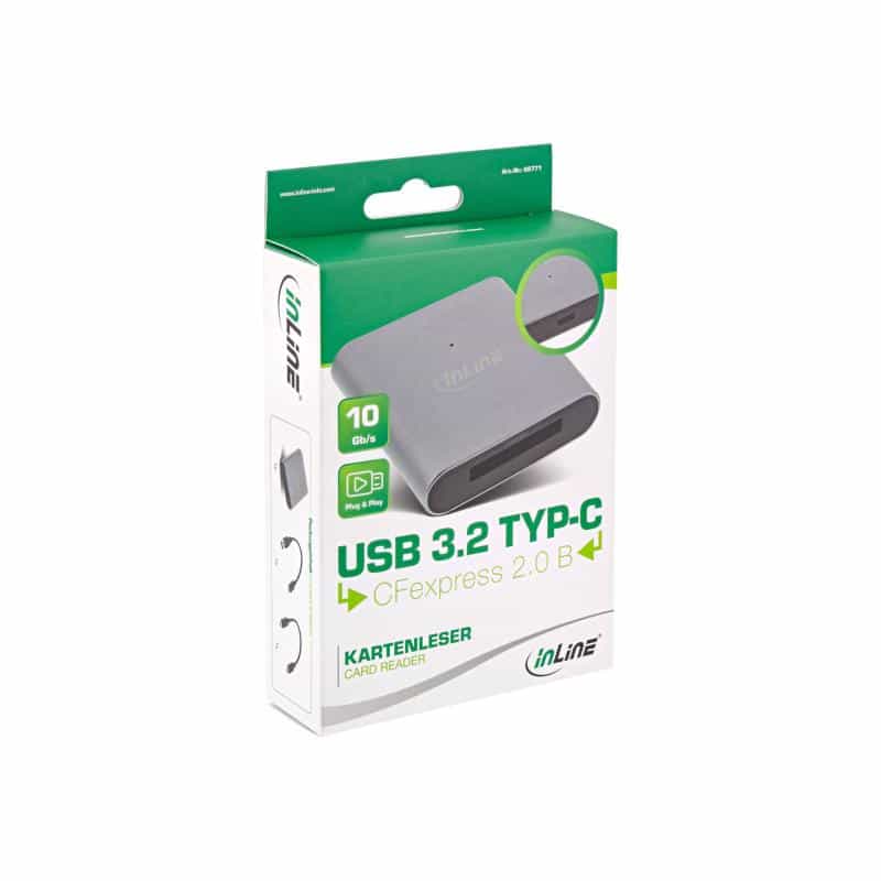 INLINE Card Reader USB 3.2 Gen.2 USB-C oder USB A, für CFexpress Karten