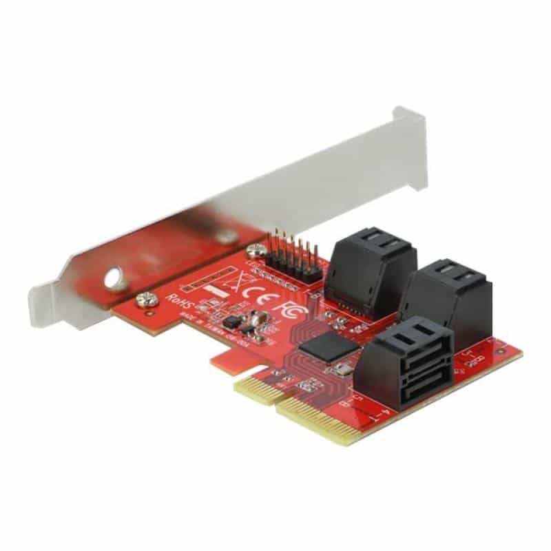 DELOCK 6 Port SATA PCI Express x4 Karte - Low Profile Formfaktor