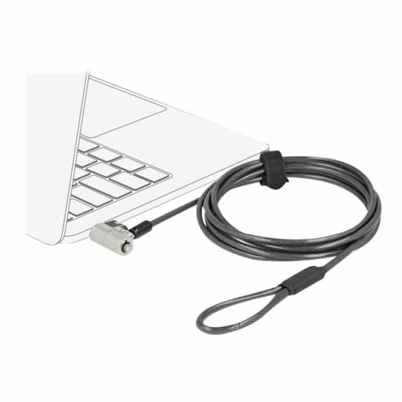 NAVILOCK Notebook Sicherungskabel mit 3 Verriegelungsköpfen für Kensington, Noble Wedge und Nano Slo