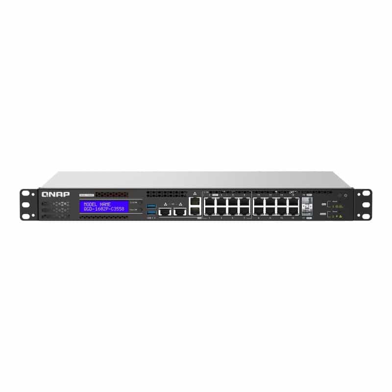 QNAP QGD-1602P - Switch - Smart - 4 x 100/1000/2.5G (PoE++) + 4 x 100/1000/2.5G (PoE+) + 8 x 10/100/