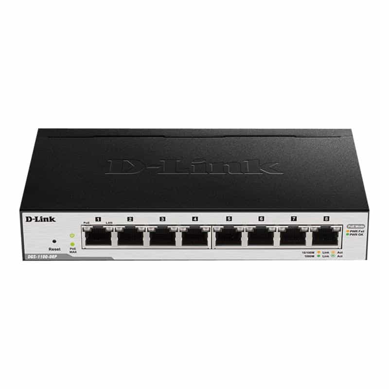 D-LINK DLINK DGS-1100-08PV2 8-Port Layer2 PoE Smart Gigabit Switch