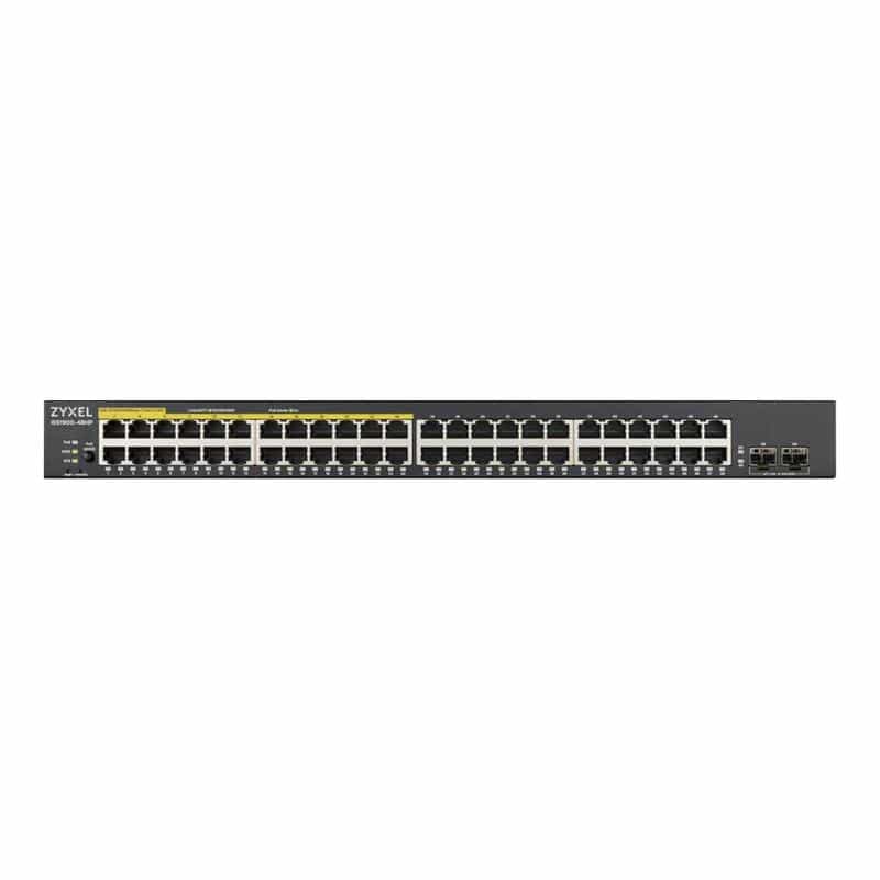 ZYXEL 48 Port GbE L2 PoE+ Smart Switch, 170 Watt rackmount, V2