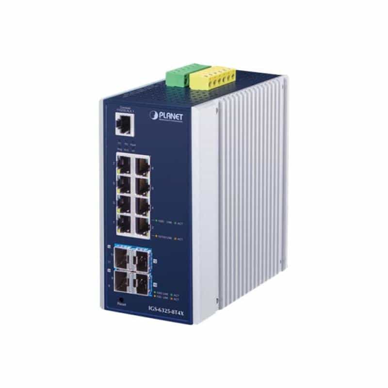 PLANET TECHNOLOGY PLANET Industrial L3 8-Port 1000T + 4-Port 10G SFP+