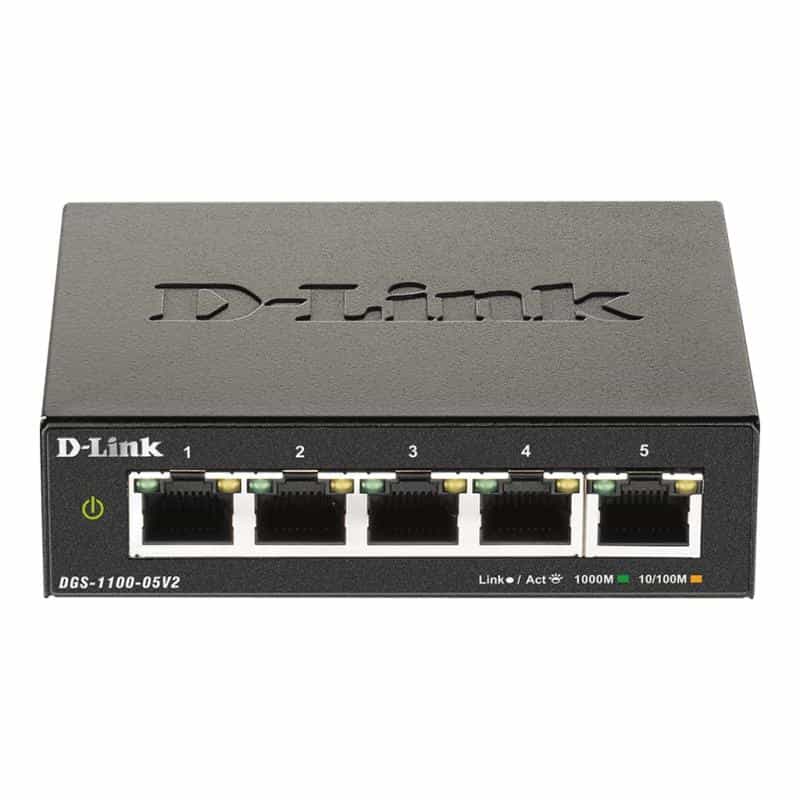 D-LINK 5-Port Layer2 Gigabit Smart Switch, 5x 10/100/1000Mbit/s TP (RJ-45) Port D-LINK 5-Port Layer2 Gigabit Smart Switch, 5x 10/100/1000Mbit/s TP (RJ-45) Port