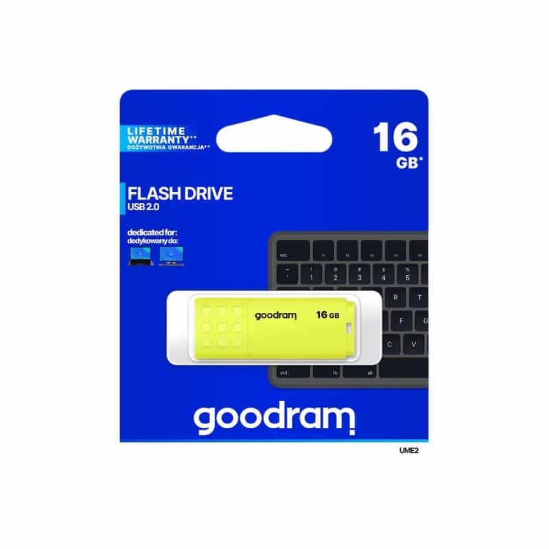 GOODRAM UME2 USB flash drive 16 GB USB Type-A 2.0 Geel