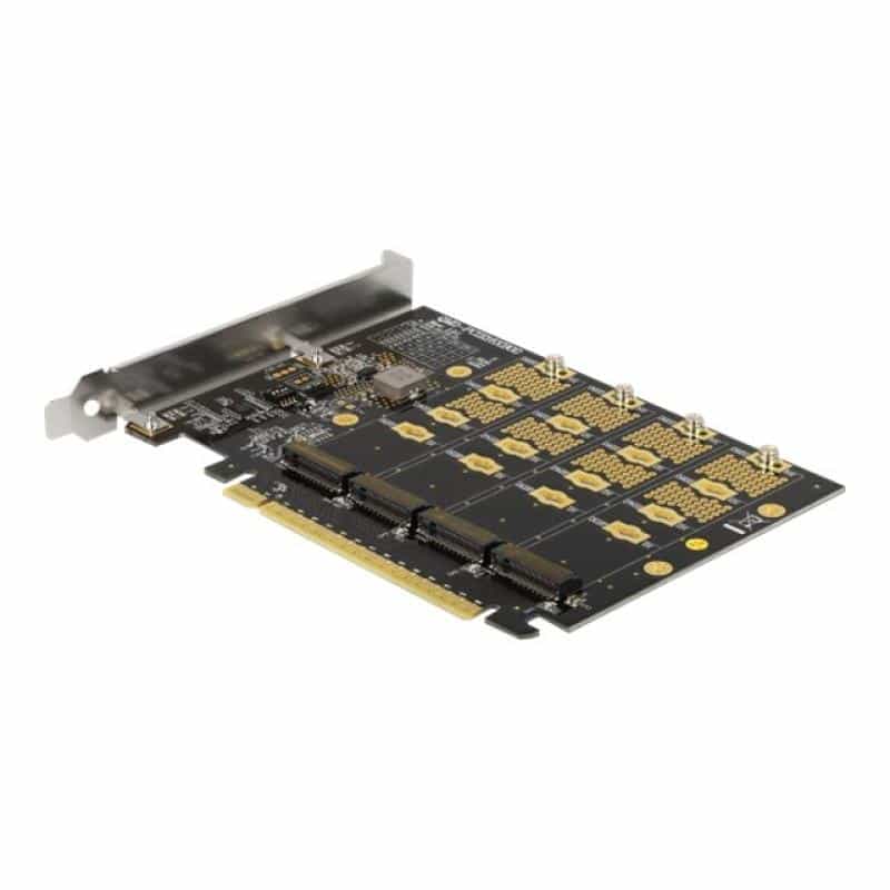 DELOCK PCI Express x16 Karte zu 4 x intern NVMe M.2 Key M - Bifurcation