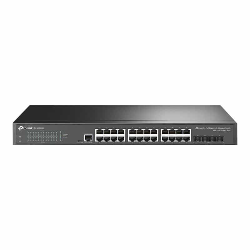 TP-LINK JetStream? 24-Port Gigabit L2+ Managed Switch with 4 10GE SFP+ Slots