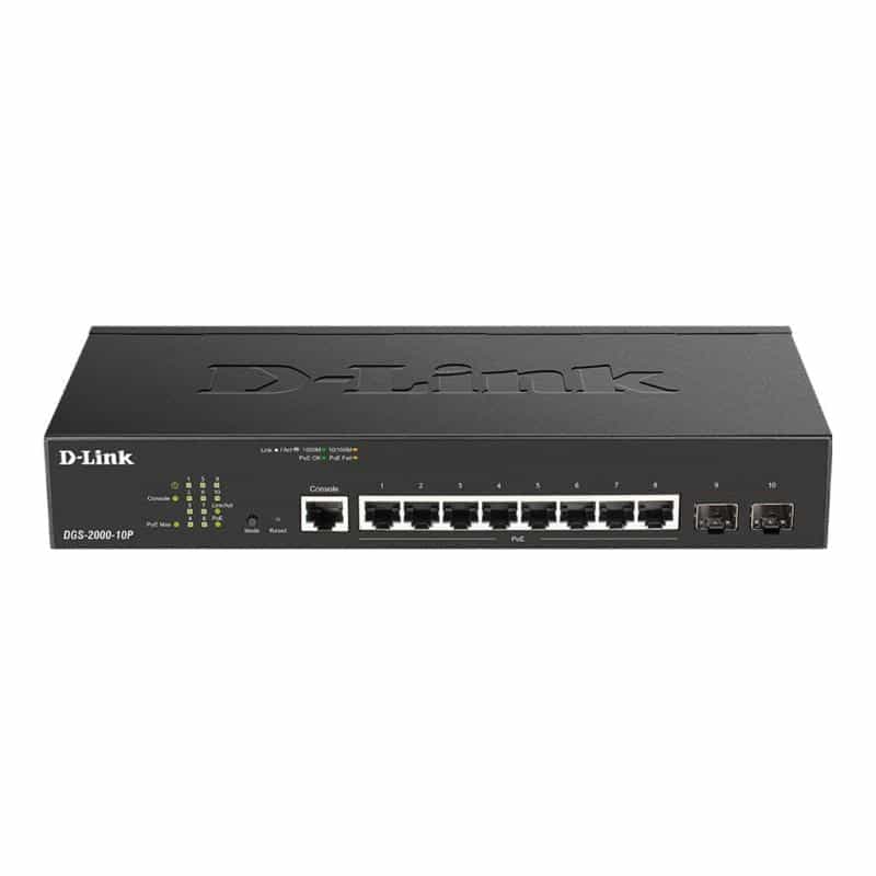 D-LINK 10-Port Gigabit PoE Managed Switch, 8x 10/100/1000Mbit/s TP (RJ-45) PoE Port