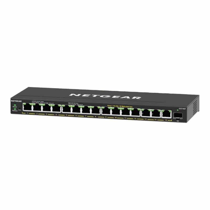 NETGEAR 16PT GE Plus Switch W/ POE+