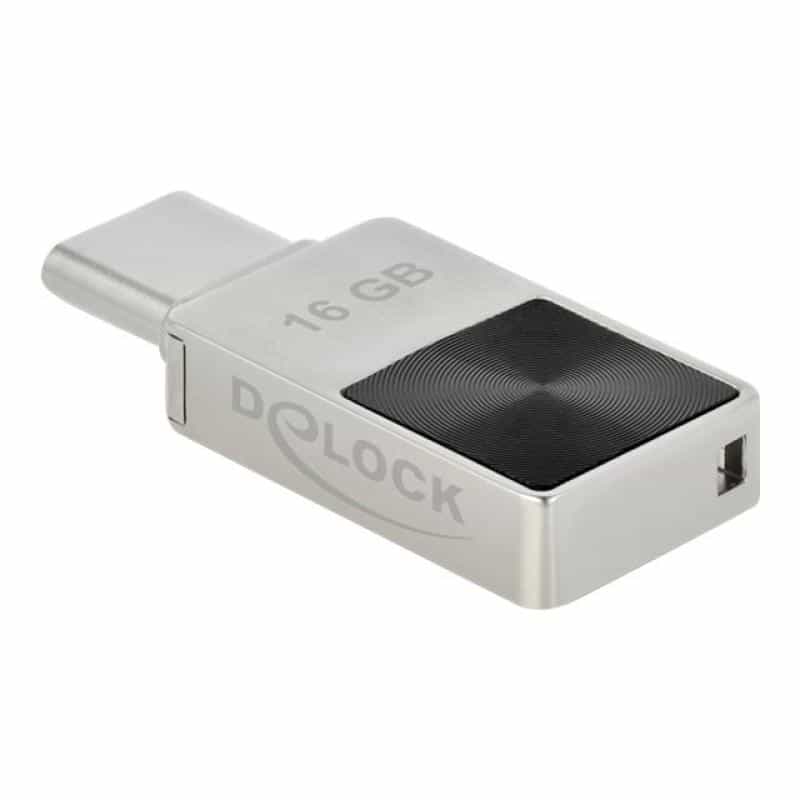 DELOCK Mini USB 3.2 Gen 1 USB-C Speicherstick 16 GB - Metallgehäuse