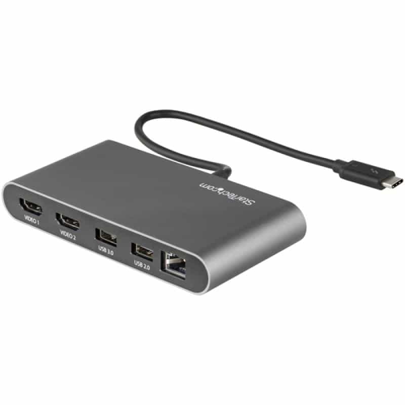 STARTECH.COM Thunderbolt 3 Mini Dock - Tragbare TB3-Dockingstation mit dual Monitoren und HDMI 4K 60