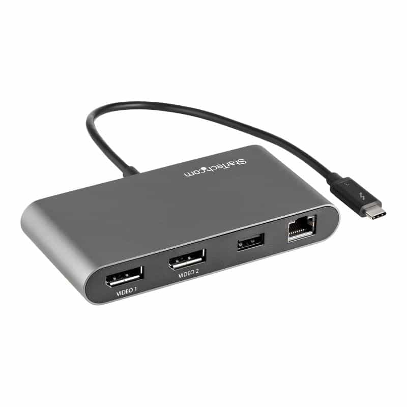 STARTECH.COM Thunderbolt 3 Mini Dock - Tragbare TB3-Dockingstation mit dual Monitoren und DP 4K 60Hz
