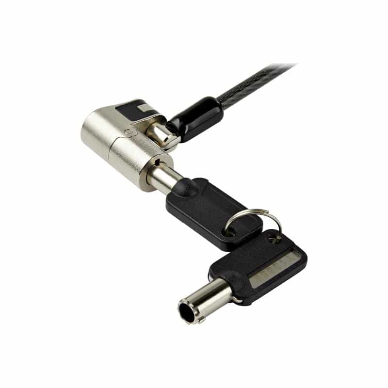 STARTECH.COM Laptopschloss mit Schlüssel und 2m Kabel - K-Slot Nano Wedge Slot - Push-to-Lock Taste