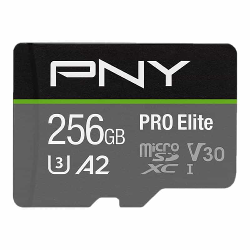 PNY Micro SD Card PRO Elite 256GB XC Class 10 UHS-I U3 A2 V30 + SD adapter PNY Micro SD Card PRO Elite 256GB XC Class 10 UHS-I U3 A2 V30 + SD adapter