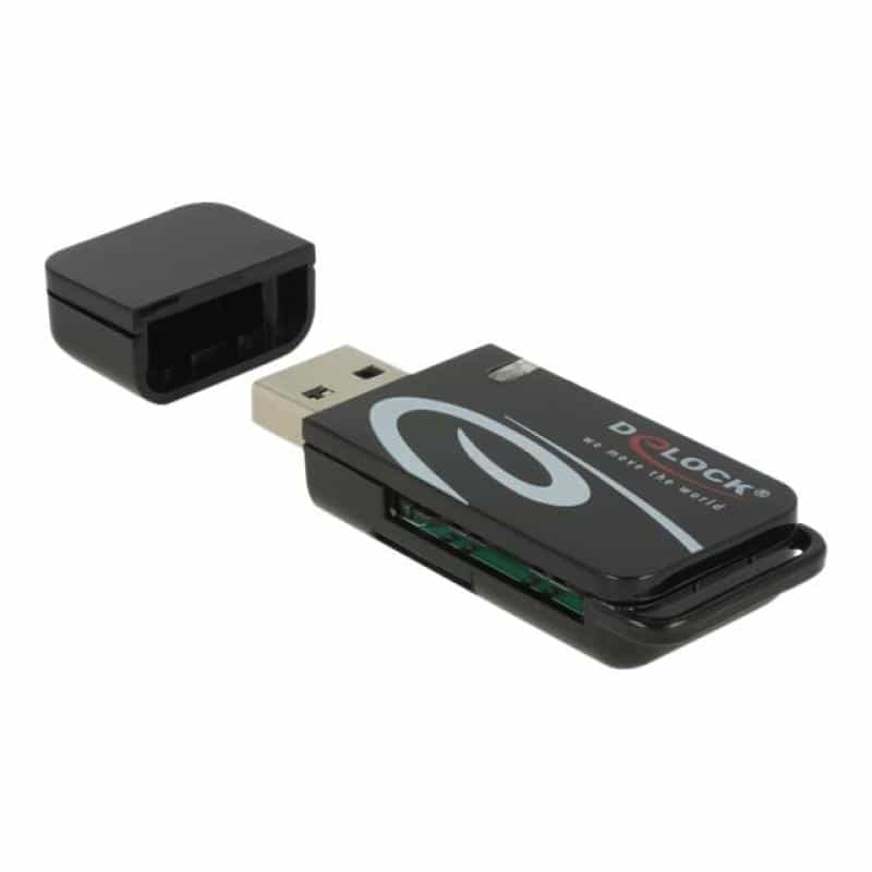 Delock Mini USB 2.0 Card Reader mit SD und Micro SD Slot