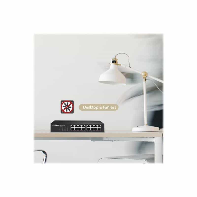 EDIMAX Gigabit Switch mit 16 Ports Für das Home Office, kleine Büros und Firmen