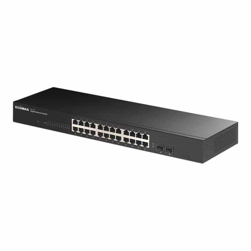 EDIMAX 26-Port Gigabit Switch mit 2 SFP-Ports Für das Home Office, kleine Büros und Firmen