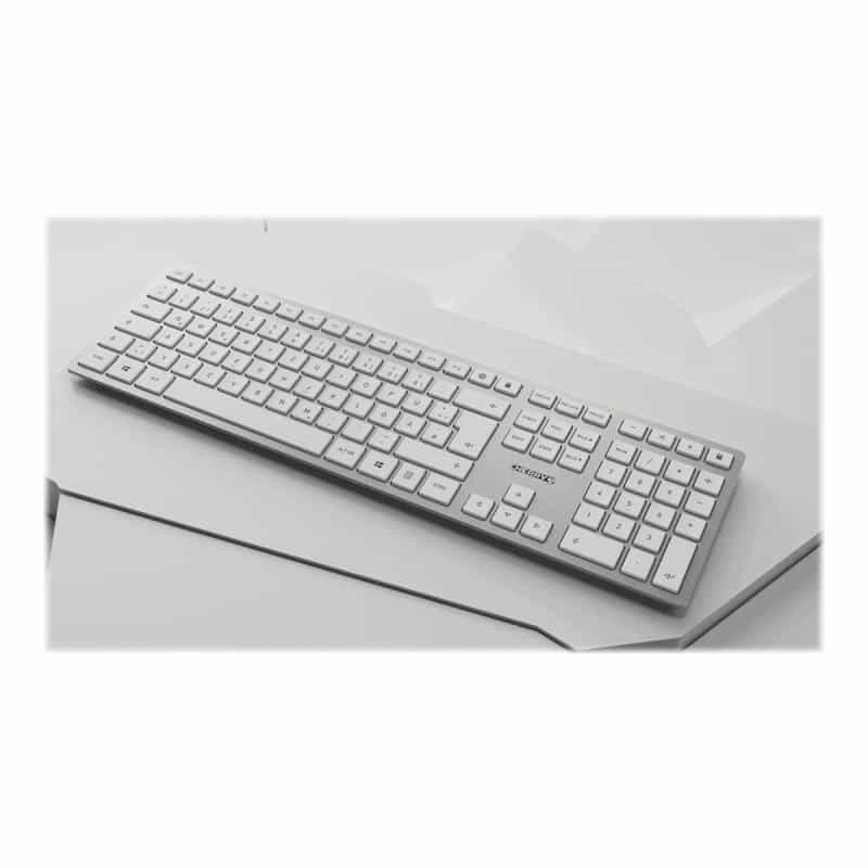 CHERRY DW 9100 SLIM UK Layout silber/weiß