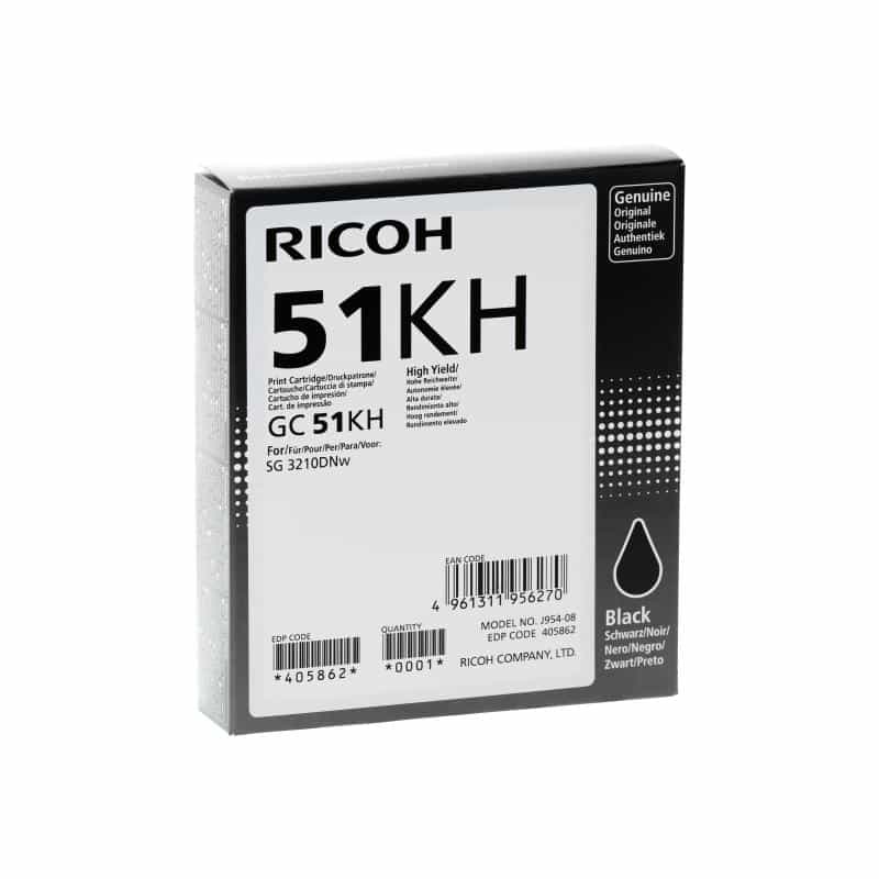 RICOH GC 51KH - Hohe Ergiebigkeit - Schwarz - Original - Tintenpatrone - für Ricoh SG 3210DNw (40586