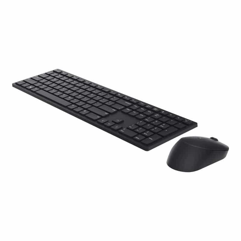 DELL Pro KM5221W - Tastatur-und-Maus-Set - kabellos - 2.4 GHz - QWERTZ - Deutsch - Schwarz