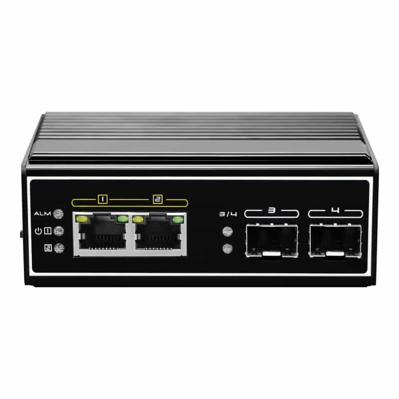LEVELONE Switch 4 Port Gigabit PoE DIN-Rail,-40°C to 75°C