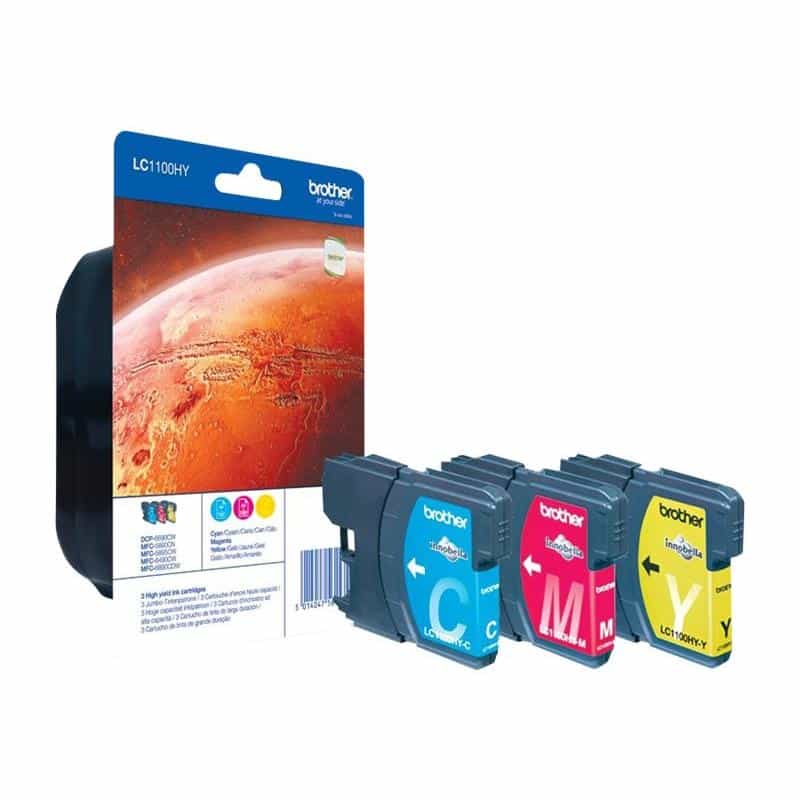 BROTHER LC1100HYRBWBP - Mit hoher Kapazität - Gelb, Cyan, Magenta - original - Blisterverpackung - T