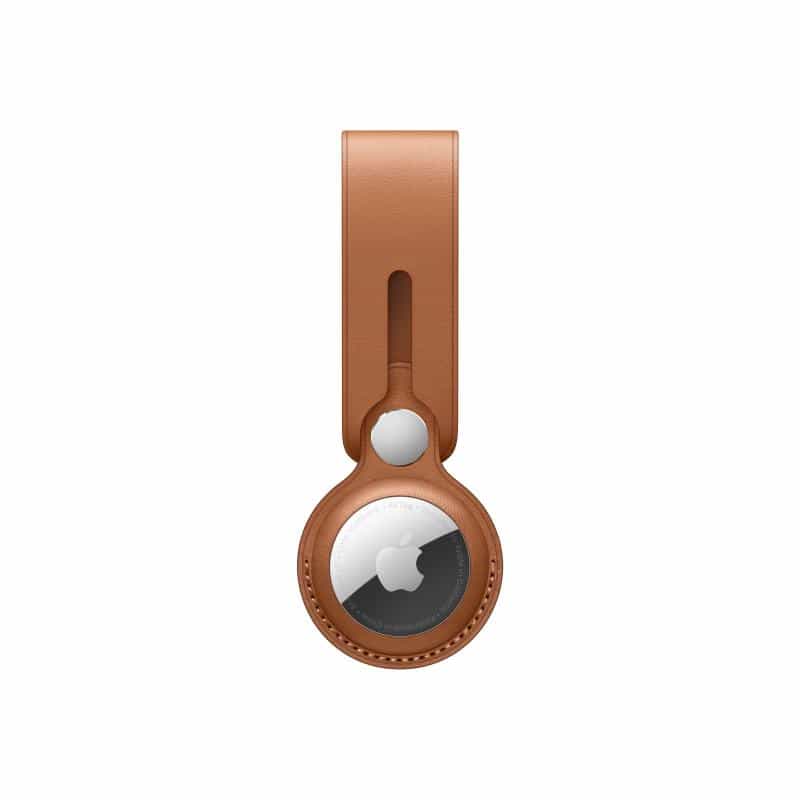 APPLE AirTag Anhänger aus Leder br | sattelbraun